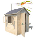Cabane de jeux en bois brut Tiana avec table de pique-nique - SOULET