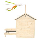 Cabane de jeux en bois brut Tiana avec table de pique-nique - SOULET