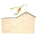 Cabane en bois brut Sarah avec préau et tableaux noirs SOULET