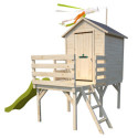 Cabane de jeux en bois brut Joséphine avec toboggan - SOULET