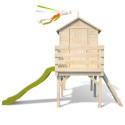 Cabane de jeux en bois brut Joséphine avec toboggan - SOULET