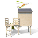 Cabane de jeux en bois brut Joséphine avec toboggan - SOULET