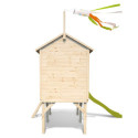 Cabane de jeux en bois brut Joséphine avec toboggan - SOULET