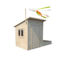 Cabane de jeux en bois brut Palm Springs avec bac à sable - SOULET