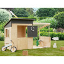 Cabane de jeux en bois brut Santa Barbara avec pergola - SOULET