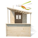 Cabane de jeux en bois brut Santa Barbara avec pergola - SOULET