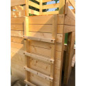 Cabane de jeux en bois brut Pirate avec bac à sable - SOULET