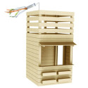 Cabane de jeux en bois brut Shopping avec comptoir de vente - SOULET