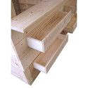 Cabane de jeux en bois brut Shopping avec comptoir de vente - SOULET