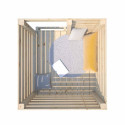 Cabane de jeux en bois brut Shopping avec comptoir de vente - SOULET