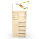 Cabane de jeux en bois brut Shopping avec comptoir de vente - SOULET