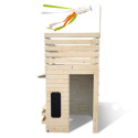 Cabane de jeux en bois brut Shopping avec comptoir de vente - SOULET