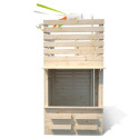 Cabane de jeux en bois brut Shopping avec comptoir de vente - SOULET