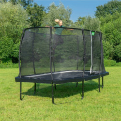 Trampoline sur pieds Allure Classic - noir - 214x366cm - Exit Toys