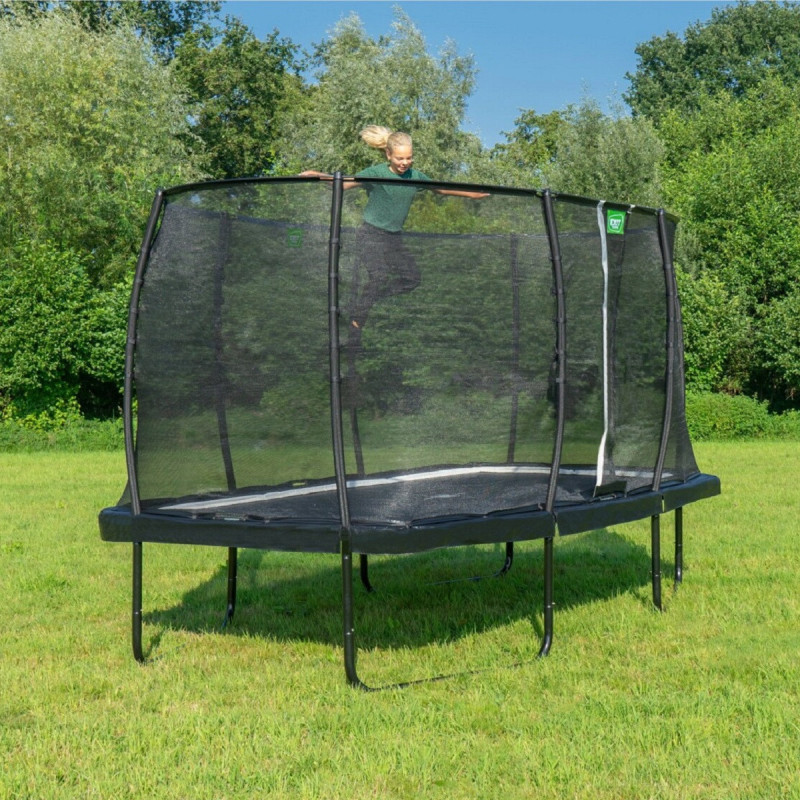 Trampoline sur pieds Allure Classic - noir - 214x366cm - Exit Toys