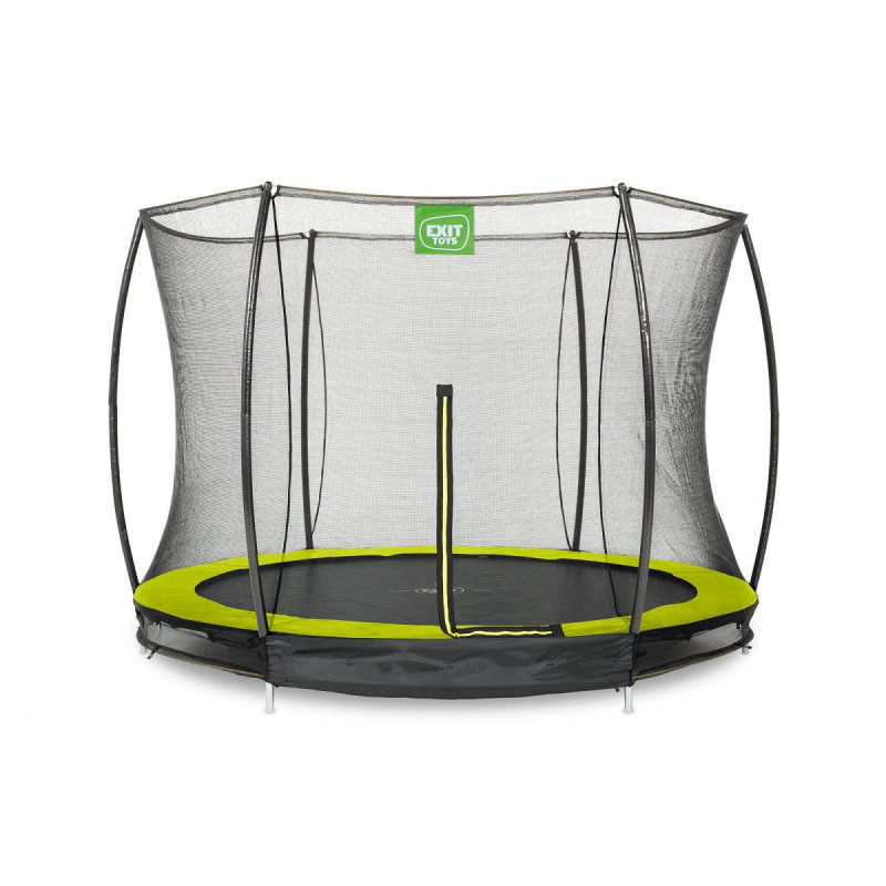 Trampoline enterré Silhouette - vert - diam. 244cm - Exit Toys
