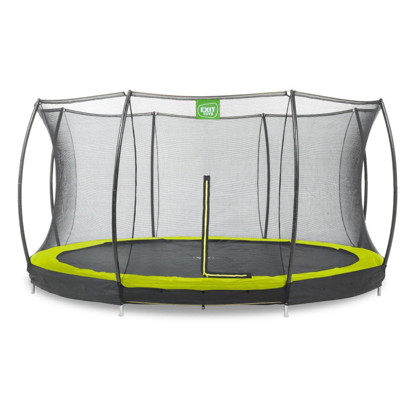 Trampoline enterré Silhouette - vert - diam. 427cm - Exit Toys