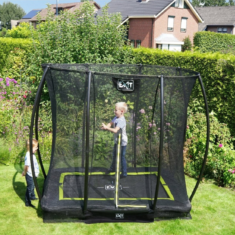 Trampoline enterré Silhouette - noir - 153x214cm - Exit Toys