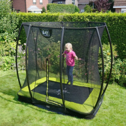 Trampoline enterré Silhouette - vert - 153x214cm - Exit Toys