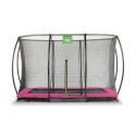Trampoline enterré Silhouette - rose - 214x305cm - Exit Toys