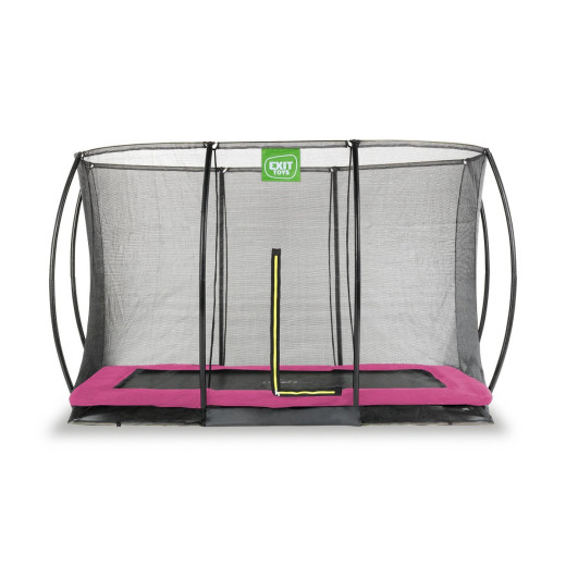 Trampoline enterré Silhouette - rose - 214x305cm - Exit Toys