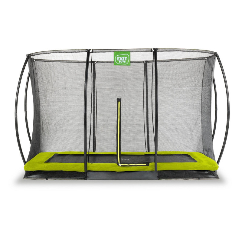 Trampoline enterré Silhouette - vert - 244x366cm - Exit Toys