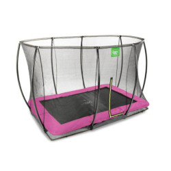 Trampoline enterré Silhouette - rose - 244x366cm - Exit Toys