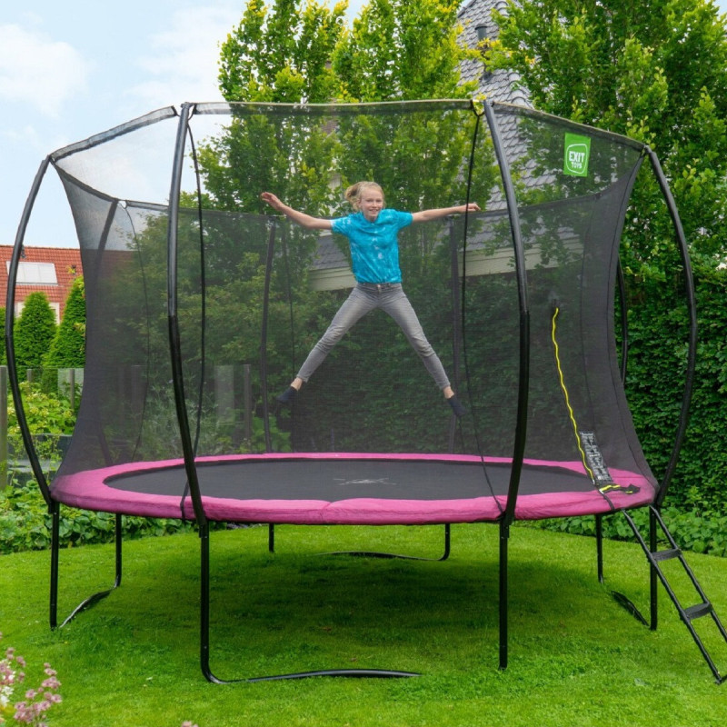 Trampoline sur pieds Silhouette - rose - diam. 244cm - Exit Toys