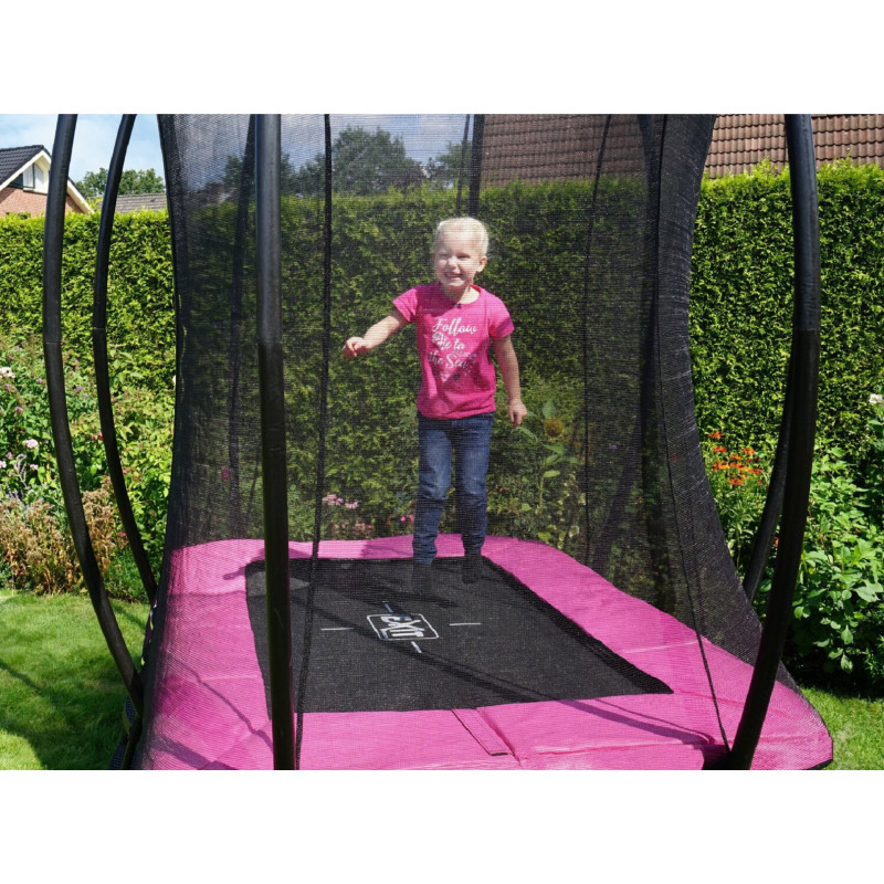Trampoline sur pieds Silhouette - rose - 153x214cm - Exit Toys
