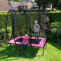 Trampoline sur pieds Silhouette - rose - 153x214cm - Exit Toys
