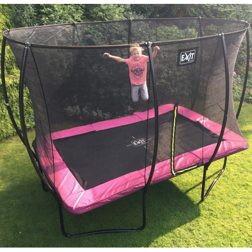 Trampoline sur pieds Silhouette - rose - 214x305cm - Exit Toys