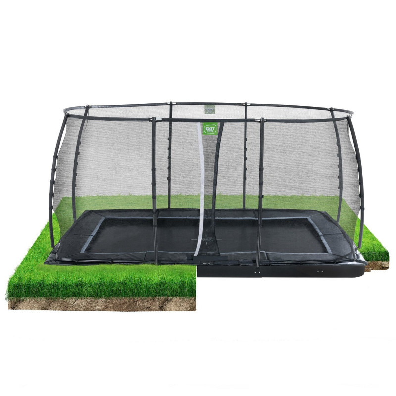 Trampoline Dynamic avec filet de sécurité - 244x427cm - Exit Toys