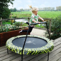 Trampoline sur pieds Tiggy - noir/vert - avec barre - Exit Toys