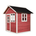 Cabane de jeux en bois Loft 100 - coloris rouge - Exit Toys