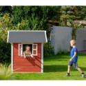 Cabane de jeux en bois Loft 100 - coloris rouge - Exit Toys