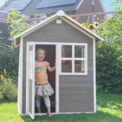 Cabane de jeux en bois Loft 100 - coloris gris - Exit Toys