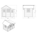 Cabane de jeux en bois Loft 150 - coloris naturel - Exit Toys