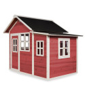 Cabane de jeux en bois Loft 150 - coloris rouge - Exit Toys