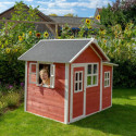 Cabane de jeux en bois Loft 150 - coloris rouge - Exit Toys