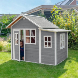 Cabane de jeux en bois Loft 150 - coloris gris - Exit Toys