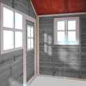 Cabane de jeux en bois Loft 150 - coloris gris - Exit Toys