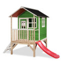 Cabane de jeux en bois massif Loft 300 - coloris vert - Exit Toys