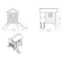 Cabane de jeux en bois massif Loft 300 - coloris vert - Exit Toys