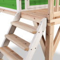 Cabane de jeux en bois massif Loft 300 - coloris vert - Exit Toys