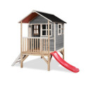 Cabane de jeux en bois Loft 300 - coloris gris - Exit Toys