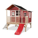 Cabane de jeux en bois Loft 350 - coloris rouge - Exit Toys