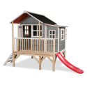 Cabane de jeux en bois Loft 350 - coloris gris - Exit Toys
