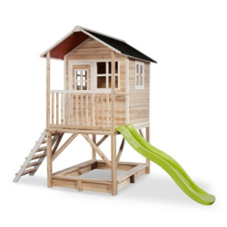 Cabane de jeux en bois Loft 500 - coloris naturel - Exit Toys