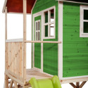 Cabane de jeux en bois Loft 500 - coloris vert - Exit Toys