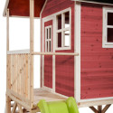 Cabane de jeux en bois Loft 500 - coloris rouge - Exit Toys
